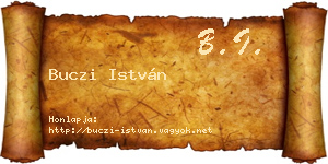 Buczi István névjegykártya